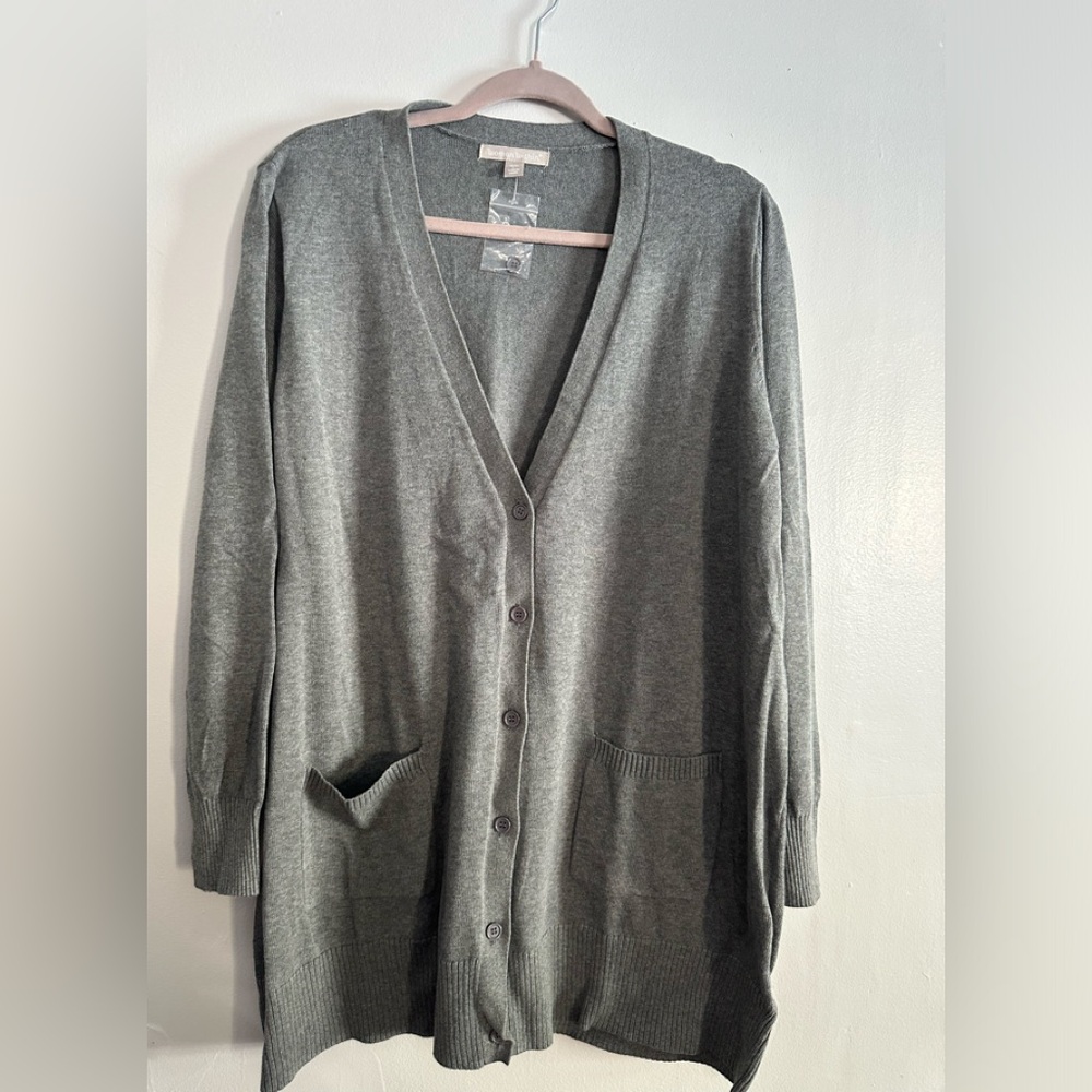 Woman Within cotton knit cardigan